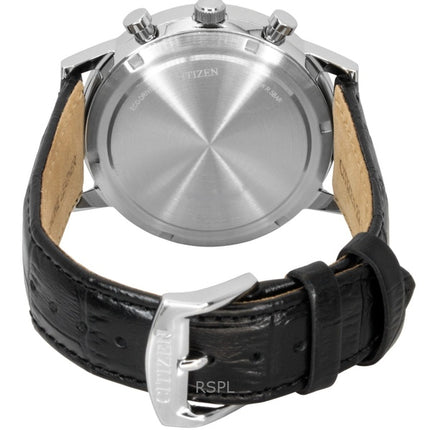 Reloj Citizen Eco-Drive Cronógrafo con correa de piel y esfera blanca CA4630-02A para hombre