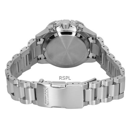Reloj Citizen Promaster Navihawk Cronógrafo de acero inoxidable con esfera blanca Eco-Drive Diver's CA4660-61A 200M para hombre