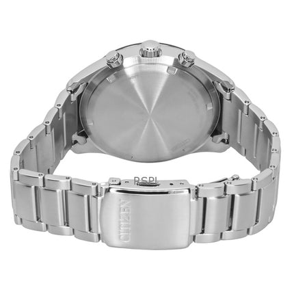 Reloj Citizen Eco-Drive Cronógrafo de acero inoxidable con esfera negra CA4674-58E 100M para hombre