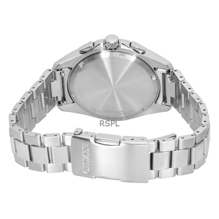 Reloj Citizen Sport Luxury Chronograph de acero inoxidable con esfera azul claro y movimiento Eco-Drive CA4680-55L para hombre, resistente al agua hasta 100 metros.