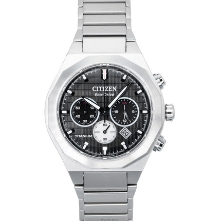 Reloj Citizen Zenshin Senkei Cronógrafo Super Titanium con esfera negra Eco-Drive CA4690-51E 100M para hombre