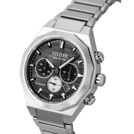 Reloj Citizen Zenshin Senkei Cronógrafo Super Titanium con esfera negra Eco-Drive CA4690-51E 100M para hombre