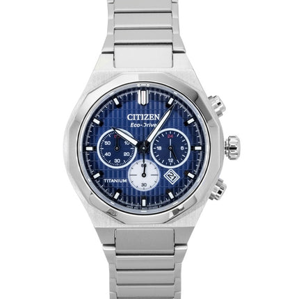 Reloj Citizen Zenshin Senkei Cronógrafo Super Titanium con esfera azul Eco-Drive CA4691-59L 100M para hombre