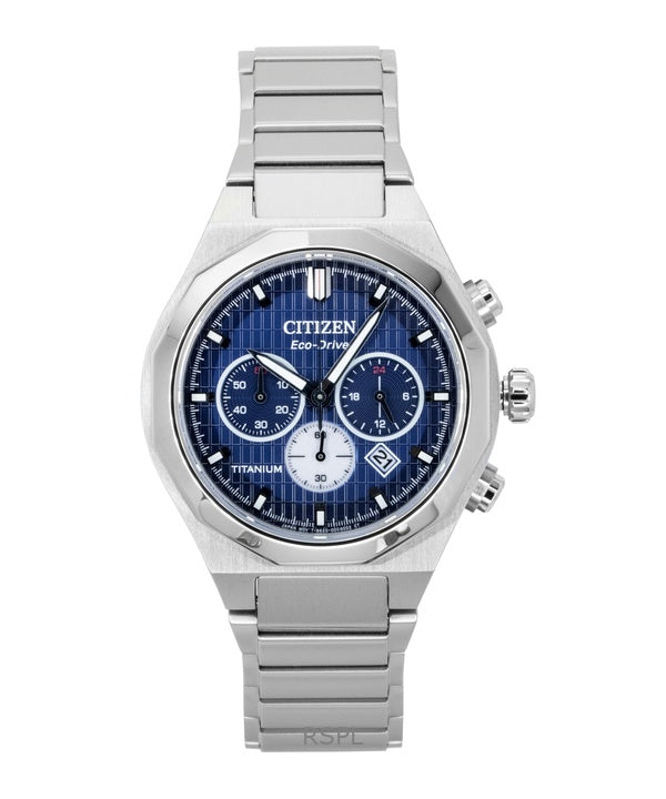 Reloj Citizen Zenshin Senkei Cronógrafo Super Titanium con esfera azul Eco-Drive CA4691-59L 100M para hombre