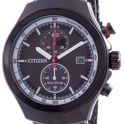 Reloj Citizen Cronógrafo con esfera negra Eco-Drive CA7015-82E 100M para hombre