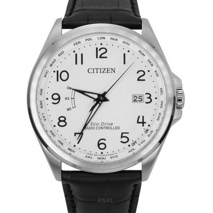 Reloj Citizen Eco-Drive CB0250-17A con correa de piel y esfera blanca, 100 m, para hombre