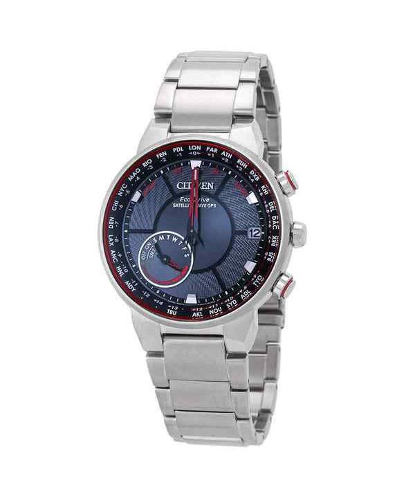 Reloj para hombre Citizen Eco-Drive Perpetual World Time Satellite Wave con esfera negra CC3031-51E 100M