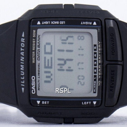 Casio Illuminator Banco de datos en varios idiomas Reloj digital DB-36-1AV DB36-1AV de tiempo dual.