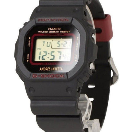 Reloj Casio G-Shock Digital Andrés Iniesta Colaboración Correa de resina Cuarzo DW-5600AI-1 200M para hombre