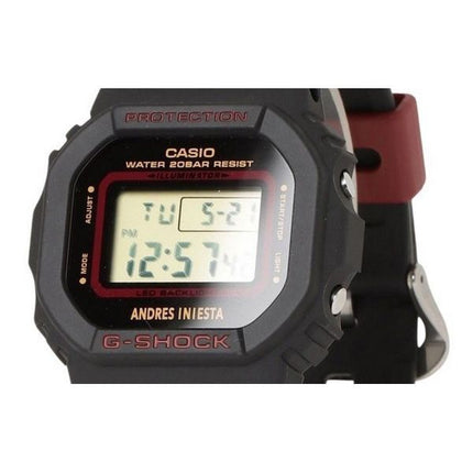 Reloj Casio G-Shock Digital Andrés Iniesta Colaboración Correa de resina Cuarzo DW-5600AI-1 200M para hombre