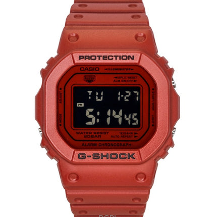 Reloj Casio G-Shock Digital Red con correa de resina de base biológica DW-5600RRB-4 de cuarzo, 200 m, para hombre