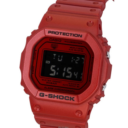 Reloj Casio G-Shock Digital Red con correa de resina de base biológica DW-5600RRB-4 de cuarzo, 200 m, para hombre