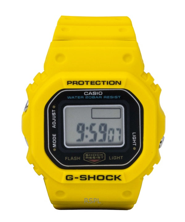 Reloj Casio G-Shock Nano Digital Amarillo con Correa de Resina Biológica de Cuarzo DWN-5600-9 200M Unisex