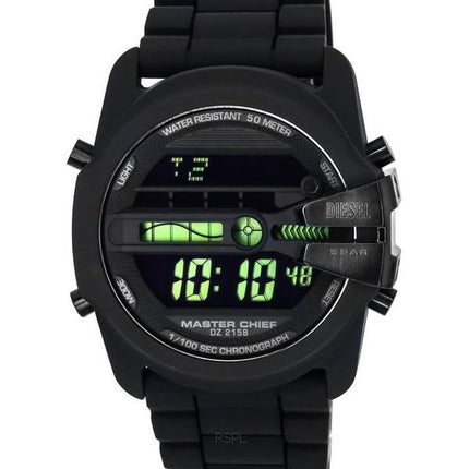 Diesel Master Chief Digital correa de silicona esfera negra cuarzo DZ2158 Watch de Men es