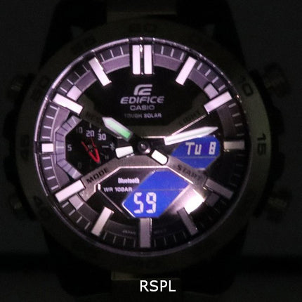 Casio Edifice Sospensione Mobile Link Esfera negra Solar ECB-2000D-1A ECB2000D-1 100M Reloj para hombre