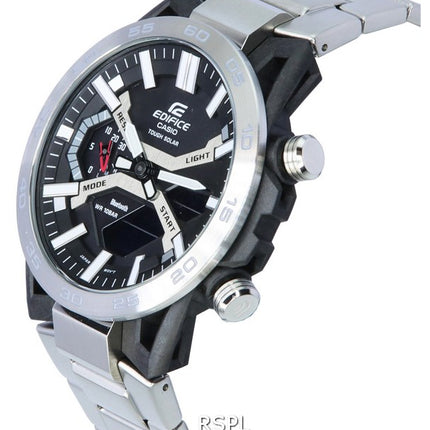 Casio Edifice Sospensione Mobile Link Esfera negra Solar ECB-2000D-1A ECB2000D-1 100M Reloj para hombre