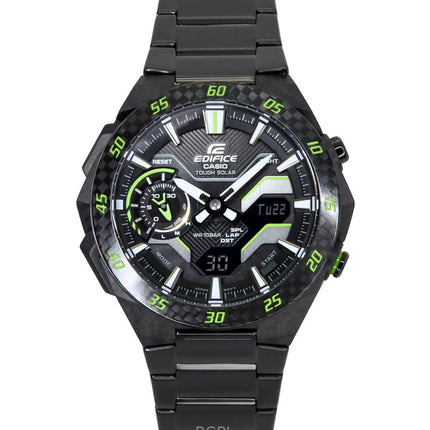 Reloj Casio Edifice Windflow analógico-digital con enlace para smartphone, esfera negra, resistente, solar, ECB-2200RC-1A3, 100 m, para hombre
