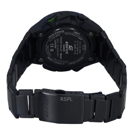 Reloj Casio Edifice Windflow analógico-digital con enlace para smartphone, esfera negra, resistente, solar, ECB-2200RC-1A3, 100 m, para hombre