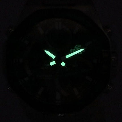 Reloj para hombre Casio Edifice Mobile Link analógico digital con esfera gris solar ECB-950DB-1A 100M