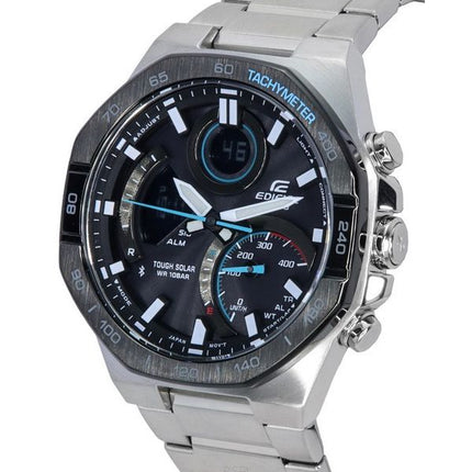 Reloj para hombre Casio Edifice Mobile Link analógico digital con esfera gris solar ECB-950DB-1A 100M