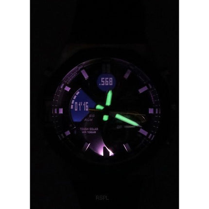 Reloj Casio Edifice Analógico Digital Mobile link Esfera negra Tough Solar ECB-950MP-1A 100M para hombre
