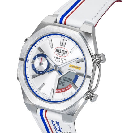 Reloj Casio Edifice analógico digital NISMO Heritage Edition con enlace para smartphone, esfera plateada, de cuarzo ECB-S10NIS-7A, 100 m, para hombre