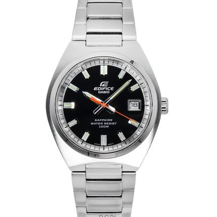 Reloj Casio Edifice analógico de acero inoxidable con esfera negra de cuarzo EFB-109D-1AV 100M para hombre