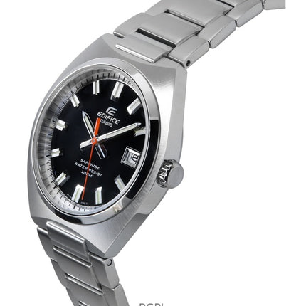 Reloj Casio Edifice analógico de acero inoxidable con esfera negra de cuarzo EFB-109D-1AV 100M para hombre