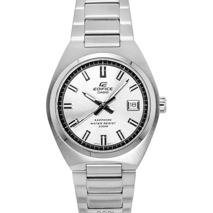 Reloj Casio Edifice analógico de acero inoxidable con esfera plateada de cuarzo EFB-109D-7AV 100M para hombre