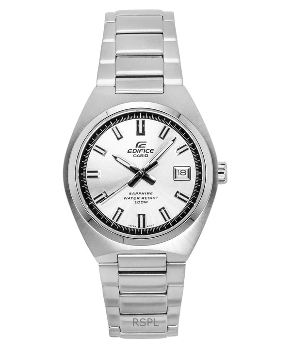 Reloj Casio Edifice analógico de acero inoxidable con esfera plateada de cuarzo EFB-109D-7AV 100M para hombre