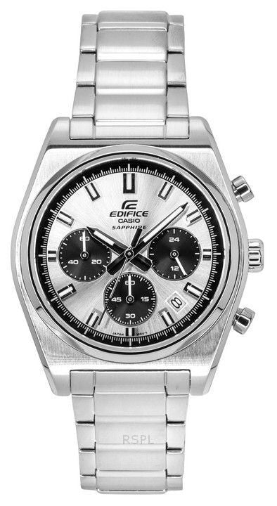 Reloj analógico Casio Edifice EFB-730D-7AV de cuarzo con esfera plateada y acero inoxidable, 100 m, para hombre