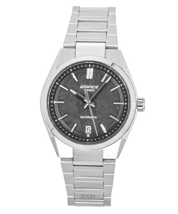 Reloj Casio Edifice analógico de acero inoxidable forjado con esfera gris carbón automático EFK-100CD-1A 100M para hombre