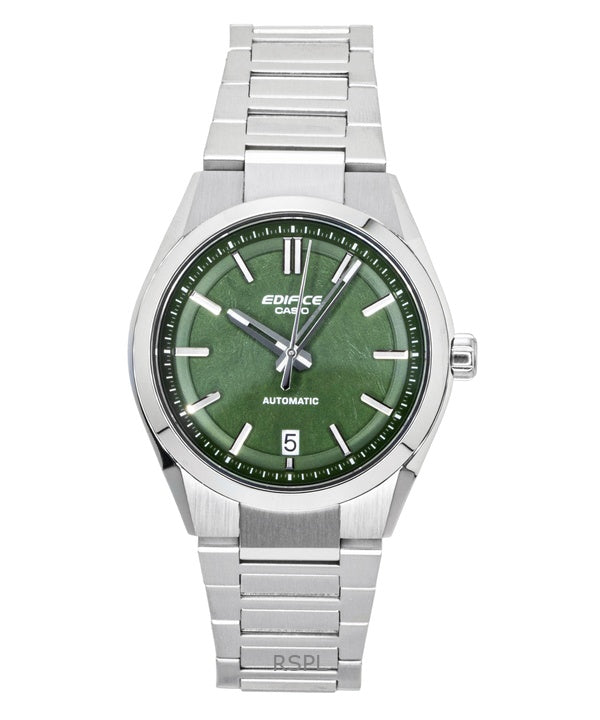 Reloj Casio Edifice analógico de acero inoxidable forjado con esfera verde carbono EFK-100D-3A automático para hombre (100 m)