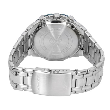 Reloj Casio Edifice analógico estándar con cronógrafo de acero inoxidable y esfera verde de cuarzo EFR-539DE-3AV 100M para hombre