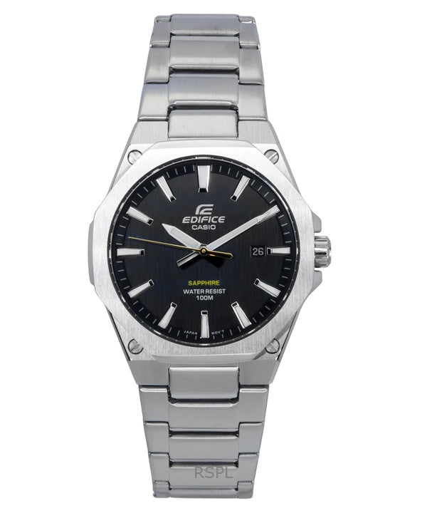 Reloj Casio Edifice Slim Line con esfera negra de cuarzo EFR-S108D-1A 100M para hombre
