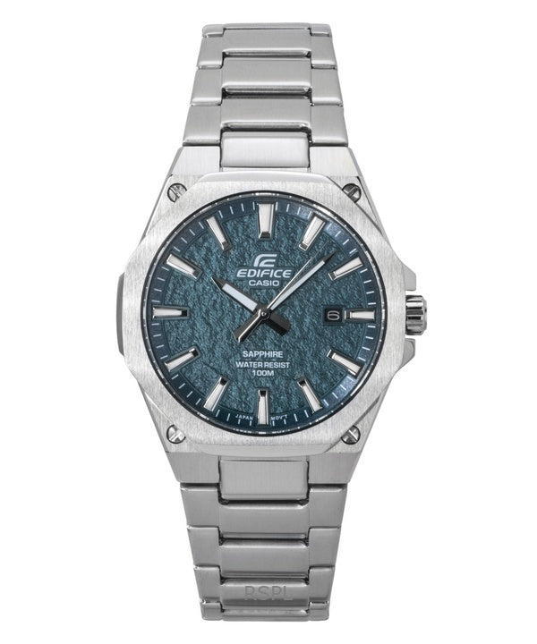 Reloj Casio Edifice analógico de acero inoxidable con esfera verde de cuarzo EFR-S108DE-3AV 100M para hombre