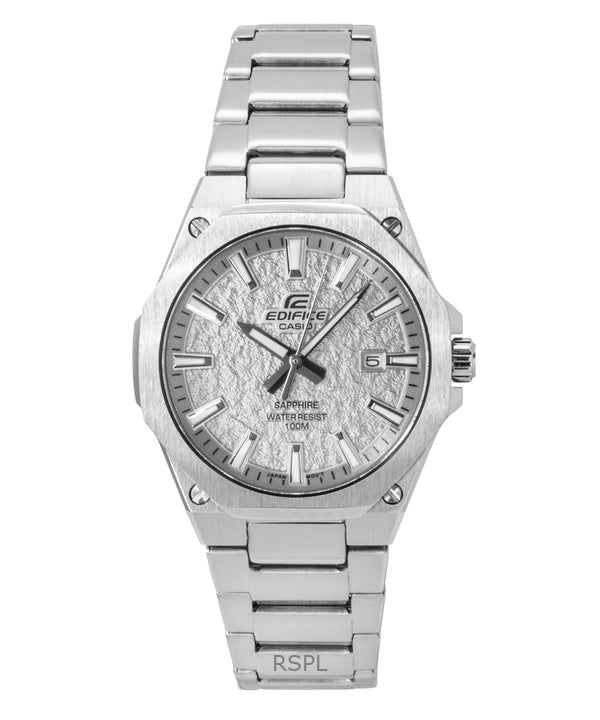 Reloj Casio Edifice analógico de acero inoxidable con esfera plateada de cuarzo EFR-S108DE-8AV 100M para hombre