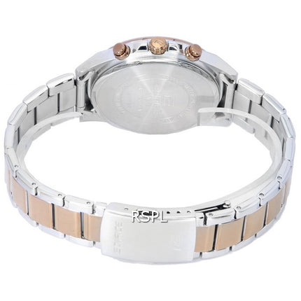 Reloj Casio Edifice EFR-S572GS-1A EFRS572GS-1 100M de cuarzo en dos tonos con esfera negra para hombre