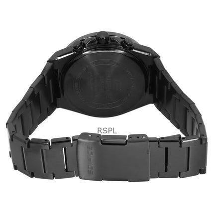 Reloj Casio Edifice EFS-S650DC-1A para hombre, cronógrafo analógico, acero inoxidable, esfera negra, solar, 100 m