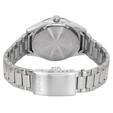 Reloj Casio Edifice analógico de acero inoxidable con esfera negra y movimiento de cuarzo EFV-160D-1A para hombre, resistente al agua hasta 100 m.