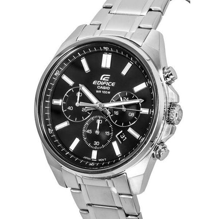 Reloj para hombre Casio Edifice Standard cronÃ³grafo de acero inoxidable con esfera negra y cuarzo EFV-650D-1A 100M