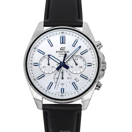 Reloj Casio Edifice EFV-650L-7AV para hombre, cronógrafo analógico estándar, esfera blanca, cuarzo, 100 m