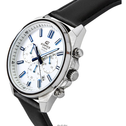Reloj Casio Edifice EFV-650L-7AV para hombre, cronógrafo analógico estándar, esfera blanca, cuarzo, 100 m