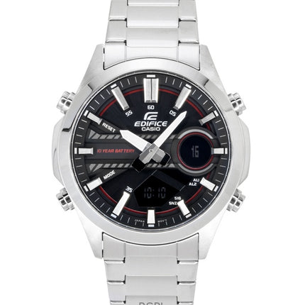 Reloj Casio Edifice analógico digital de acero inoxidable con esfera negra de cuarzo EFV-C120D-1A4 100M para hombre