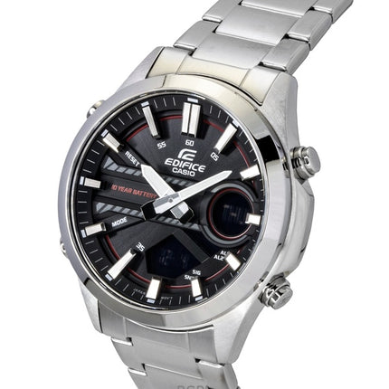 Reloj Casio Edifice analógico digital de acero inoxidable con esfera negra de cuarzo EFV-C120D-1A4 100M para hombre