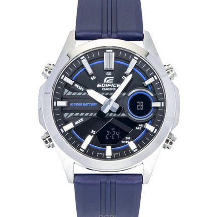 Reloj Casio Edifice analógico digital de cuarzo con correa de resina y esfera negra EFV-C120P-1A2 para hombre, 100 m