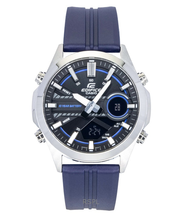 Reloj Casio Edifice analógico digital de cuarzo con correa de resina y esfera negra EFV-C120P-1A2 para hombre, 100 m