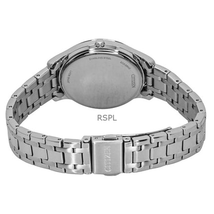 Reloj Citizen Elegance Eco-Drive EM0411-71X para mujer, acero inoxidable, esfera rosa