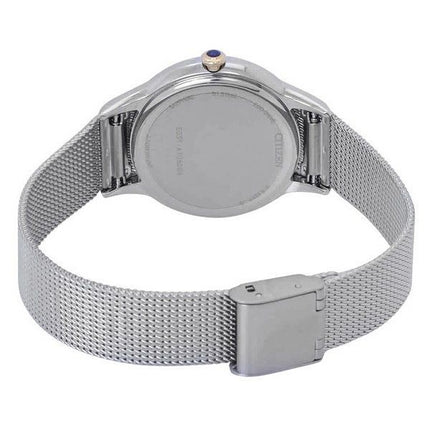 Reloj para hombre Citizen L Series Eco-Drive con malla de acero inoxidable y esfera plateada EM0814-83A