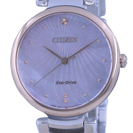 Reloj Citizen de nÃ¡car con esfera de dos tonos de acero inoxidable Eco-Drive EM0854-89Y para mujer